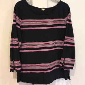 J. Crew striped 3/4 sleeve top